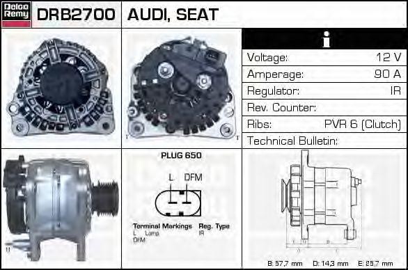 Генератор DRB2700 DELCO REMY