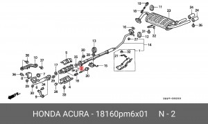 Катализатор 18160PM6X01 HONDA