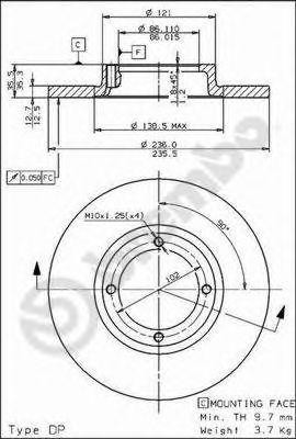 Тормозной диск 08.7822.10 BREMBO