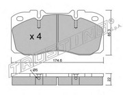 Комплект тормозных колодок, диско 2770 TRUSTING