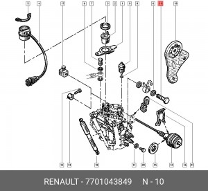 Болт 7701043849 RENAULT