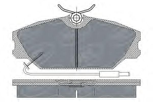 Комплект тормозных колодок, диско SP215 SCT