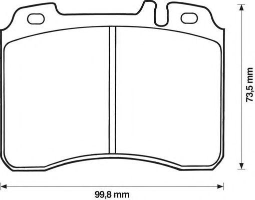 Комплект тормозных колодок, диско 571413B BENDIX JURID