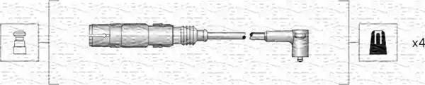 Ккомплект проводов зажигания 941318111164 MAGNETI MARELLI