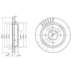 Тормозной диск BG2700 DELPHI