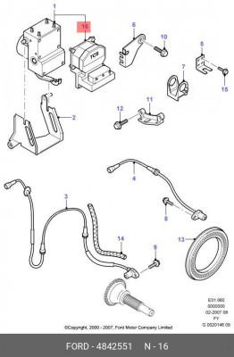 Комплект прибора управления 4 842 551 FORD