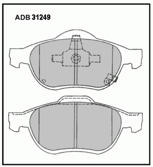 Колодки тормозные дисковые ADB31249 ALLIED NIPPON