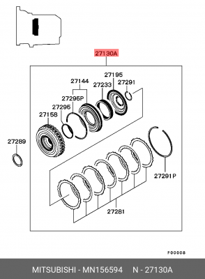 Механизм сцепления АКПП MN156594 MITSUBISHI