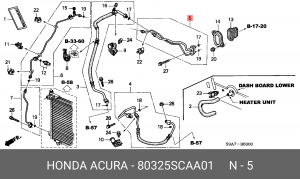 Трубка кондиционера 80325SCAA01 HONDA