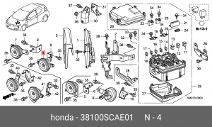 Сигнал звуковой 38100SCAE01 HONDA