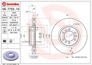 Тормозной диск 09.7723.10 BREMBO