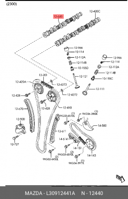 Распредвал L309-12-441A MAZDA