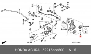 Кулак поворотный (комплект) 52215-SCA-800 HONDA