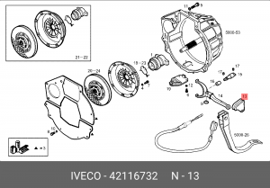 Обшивка рычага переключения 42116732 IVECO