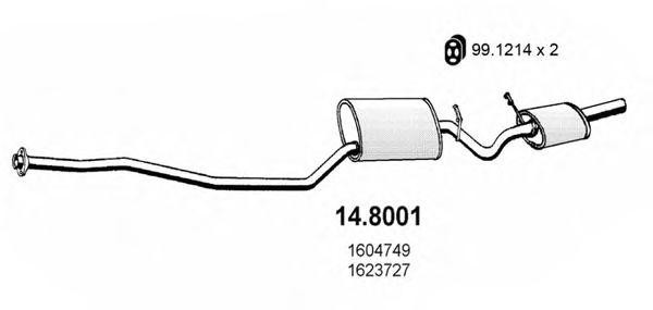 Средний / конечный глушитель ОГ 148001 ASSO