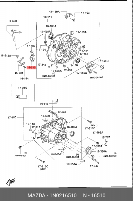Деталь 1N0216510 MAZDA