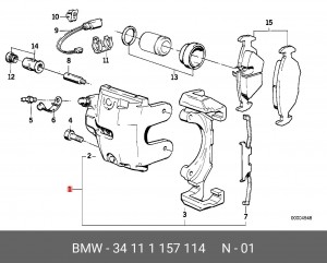 Тормозной суппорт 34 11 1 157 114 BMW