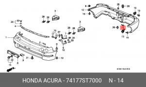 Деталь 74177ST7000 HONDA