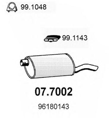 Глушитель выхлопных газов конечный 077002 ASSO