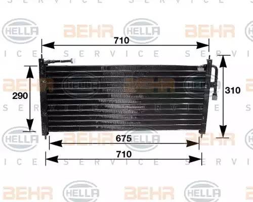 Конденсатор, кондиционер 8FC351035021 HELLA