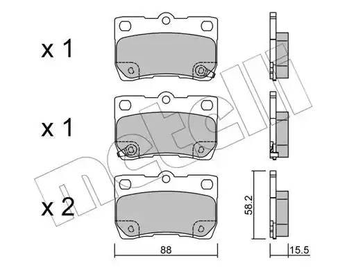 Комплект тормозных колодок, диско 22-0761-0 METELLI