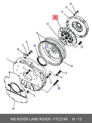 Диск сцепления FTC2149 LAND ROVER