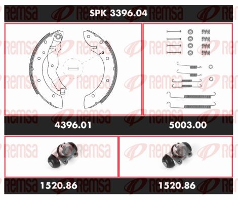 Комплект тормозных колодок SPK339604 REMSA