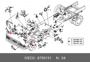 Тормозной шланг 8790191 IVECO