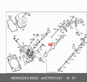 Седло клапана ГБЦ A4570531631 MERCEDES BENZ
