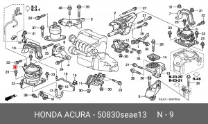 Подушка двигателя 50830SEAE13 HONDA