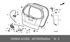 Дверь задняя 68100TF0E00ZZ HONDA