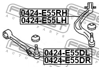 Рычаг подвески 0424-E55RH FEBEST