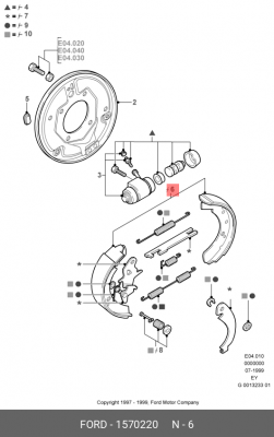 Колодки тормозные дисковые 1570220 FORD