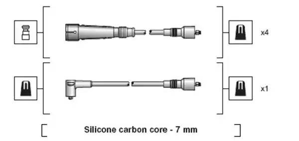 Ккомплект проводов зажигания 941318111111 MAGNETI MARELLI