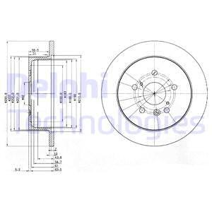 Тормозной диск BG3779 DELPHI