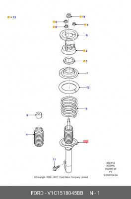 Амортизатор подвески V1C15-18045-BB FORD