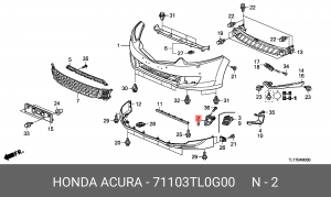 Накладка бампера 71103TL0G00 HONDA