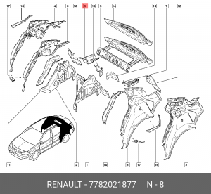Деталь 7782021877 RENAULT