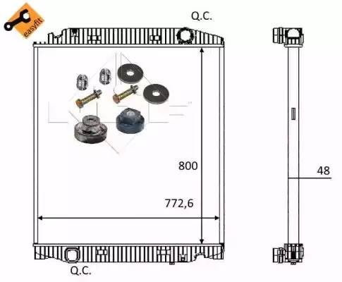 Радиатор, охлаждение двигател 559567 NRF
