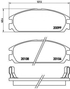 Комплект тормозных колодок, диско P 28 010 BREMBO