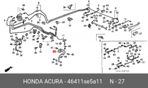 Тормозной шланг 46411SE5A11 HONDA