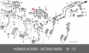 Выключатель фонаря сигнала торможения 36750S74D00 HONDA