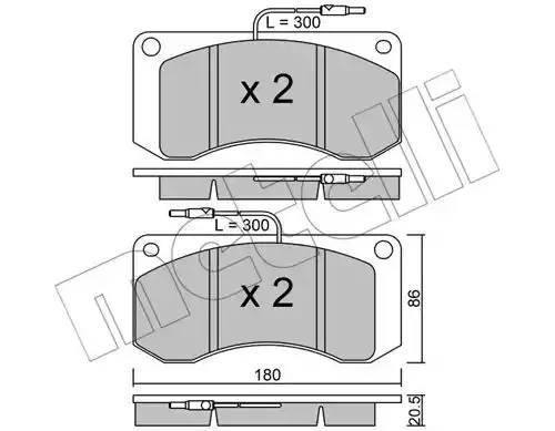 Комплект тормозных колодок, диско 22-0272-0 METELLI