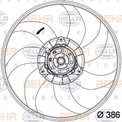 Вентилятор, охлаждение двигателя 8EW 351 034-291 HELLA
