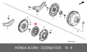 Диск сцепления 22200PT1020 HONDA