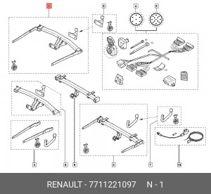 Прицепное устройство - фаркоп 7711221097 RENAULT