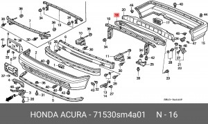 Носитель, буфер 71530SM4A01 HONDA