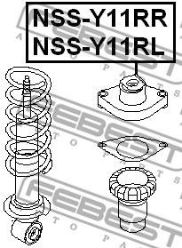 Опора амортизатора подвески NSSY11RL FEBEST