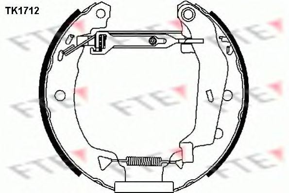 Комплект тормозных колодок TK1712 FTE