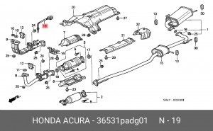 Лямбда-зонд 36531PADG01 HONDA